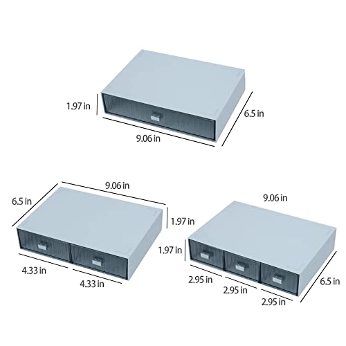 Desk Drawer Organizer, Stackable Office Supplies Desk Organizer, Plastic Plastic Storage Drawer, Desk Grocery Organizer For Stationery/Office Supplies (Blue, 2 Compartment) - color: Blue, size: 2drawers