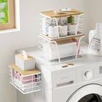 TIDIIABODE 3 Pack Trash Bag Holder Dispenser,Kitchen Organization and Storage, Stackable Storage Bins with Lids, White - color: 3-Pack-XL&L&S-White
