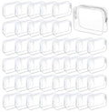 Tergy 50 Packs Clear Cosmetics Bags for Women Men Waterproof Toiletry Bags PVC Makeup Bags Organizer Case with Zipper for Travel Bathroom (50 White) - color: 50 White