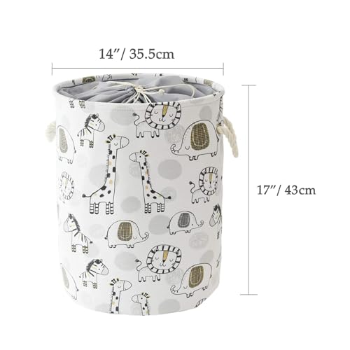 INough Baby Hamper Kids Laundry Basket Nursery Hamper Stuff animal Organizer,Toy Baskets Corner Stuffed Animal Storage Basket Kids Storage Basket Safari Nursery Decor Clothes Hamper for Boys, Giraffe - color: Giraffe