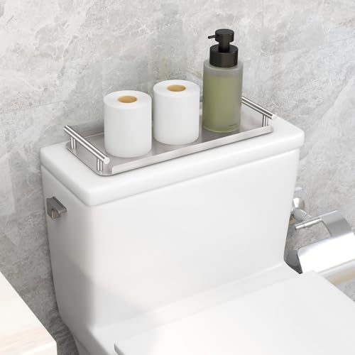 FEILERN Toilet Paper Basket,Toilet Paper Storage for Toilet Tank, Bathroom, Kitchen Counter (Silver) - color: Silver