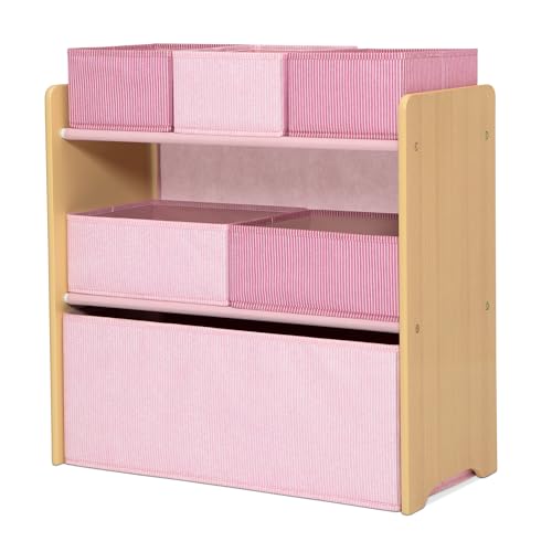 Delta Children - GapKids 6 Bin Toy Organizer - Greenguard Gold Certified, Blush Pink - color: Blush Pink