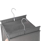 MAX Houser 5 Shelf Hanging Closet Organizer,Space Saver, Closet Hanging Shelves with (4) Side Pockets,Foldable,Light Grey - color: Lightgrey