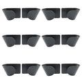 Hitefu 6 Pairs Pot Lid Organizer for Cabinet Door, Adjustable Wall Mount Pan Lid Holders for Kitchen (Black)