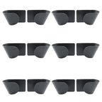 Hitefu 6 Pairs Pot Lid Organizer for Cabinet Door, Adjustable Wall Mount Pan Lid Holders for Kitchen (Black)