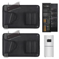 Gun Safe Door Organizer with Strong Adhesive Hook &Loop and Magnet Tape Two Way Mount, Elastic Gun Safe Pistol &Mag Holder for Most Pistols, for Indoor Storage - size: 2 Pack, style: 2 pouch 1 holster