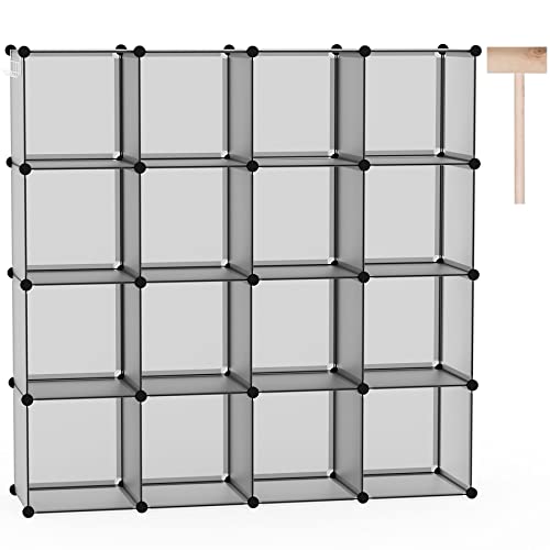 C&AHOME Plastic 16-Cube Grey UPCS16G - color: Grey