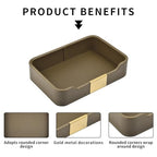 Luxury Leather Valet Tray Desktop Storage Organizer,Bedside Vanity Catchall Tray Nightstand Caddy Holder for Cosmetic,Jewelry,Watch,Keys,Phone,Wallet,Remote Controller,Pen,Olive Green - color: Olive Green