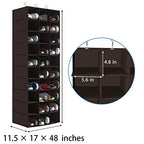 coastal rose Hanging Shoe Closet Organizer, 30 Sections Hanging Closet Organizers and Storage Shelves, Space Saving Shoe Rack Holder Hanger, Coffee - color: Coffee