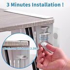 Desk Side Storage, Desk Laptop Holder with Magnetic Pen Holder, No Drill Desk Side Organizer for Office and Home Fits Flat Edge 0.3" to 2.3" - color: White