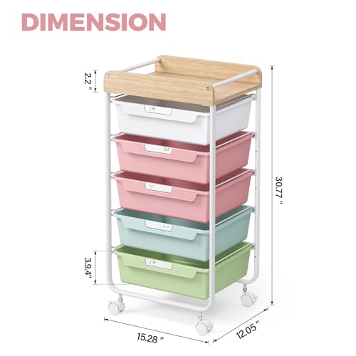 APEXCHASER Utility Cart with 5 Drawers,Rolling Storage Cart for Crafters Artists Kids Teacher Student Storage Arts Crafts & Sewing Study Supplies in Craft Room Dorm Classroom Kids Room-Colorful - color: Colorful, size: 5-Drawers