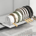 pots and pans organizer under cabinet,pot lid organizers inside cabinet holders for kitchen,Horizontal and vertical pulling modes,Can be extended and adjusted (White horizontal pull-out) - size: White horizontal pull-out