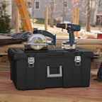 Sterilite Wheeled Footlocker, Lockable Plastic Utility Storage Container, Black - size: 1 Pack