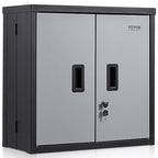 VEVOR Foldable Wall Cabinet, Metal Garage Locker Mounted 26" Small Tool Chest 240 LBS Loading Capacity Adjustable Shelf Magnetic Door File for Warehouse Office Home Black - style: Foldable 26"