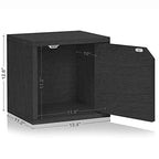 Way Basics Closet Organizer and Storage - Modular Connect Door Cube (Tool-free Assembly), Black - color: Black