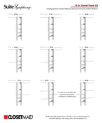 ClosetMaid SuiteSymphony Wood Closet Organizer Starter Kit with Tower and 3 Hang Rods, Shelves, Adjustable, Fits Spaces 4 – 9 ft. Wide, Natural Gray - color: Natural Gray, style: Starter Tower Kit