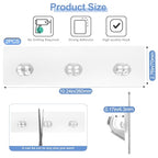Shower Caddy Adhesive Replacement, Strong Shower Shelf Adhesive,2 Pack WaterProof Showers Adhesives Strip, Ad-hesive Hook for Showers, No Drilling for Bathroom Storage Shelve and Kitchen Rack - color: 2pcs Transparent