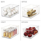 iDesign Stackable Clear Plastic Bin - Kitchen Organizers and Storage for Fridge and Pantry, 6-Pack - style: Pack of 6