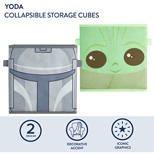 Star Wars The Mandalorian Grogu aka The Child Collapsible Storage Cubes, Set of 2, 10"x10" - color: Star Wars Grogu