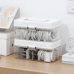 Large Cable Organizer Box with Lid, Plastic Cord Storage Case with Handle and Wire Ties for Home Office, Phone Charger, Art Crafts, Stationery - size: 1 Pack