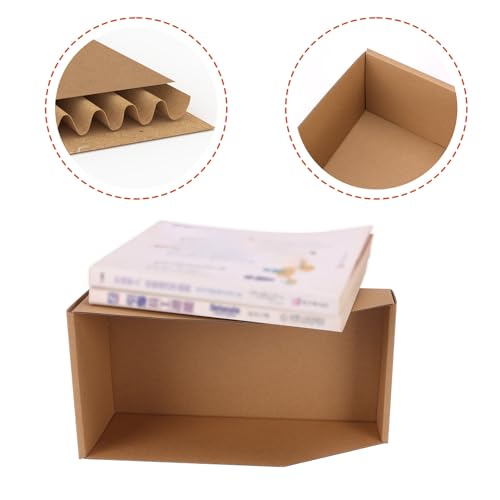 ZBEIVAN Corrugated Cardboard Storage Bins,12x6x4.5inch, 35 Packs, Brown - color: Brown, size: 12x6x4.5 inch