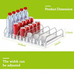 IBORING Drink Organizer for Fridge,Self Pushing Fridge Drink Organizer,Automatic Drink Dispenser for Fridge-Holds up to 30 Cans - style: 6 Rows