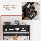 Lulive Hall Tree with Bench and Shoe Storage, 31.5" Coat Rack Freestanding with 2-Tier Storage Shelf, 6-in-1 Entryway Bench Coat Rack with 12 Hooks and 3 Drawers(Black) - color: Black