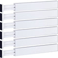 6-Pack Drawer Dividers - 2.6 Inches High, Adjustable 16 to 22 Inches Bamboo Drawer Organizer, Large Expandable Separator for Clothes, Dresser, Bedroom, Bathroom, Baby, Office, Kitchen Utensils, White - color: White