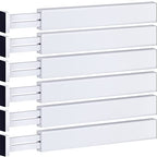 6-Pack Drawer Dividers - 2.6 Inches High, Adjustable 16 to 22 Inches Bamboo Drawer Organizer, Large Expandable Separator for Clothes, Dresser, Bedroom, Bathroom, Baby, Office, Kitchen Utensils, White - color: White