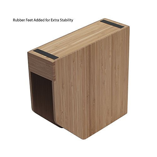 MobileVision Bamboo Vertical File Folder Holder & Office Product Organizer, Store Files, Magazines, Notepads, Books and more, 2 Pack Combo Set - color: Bamboo