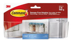 Command Medium Caddy, Holds up to 2 lb, 7.5" x 2.1" x 2.1", 1 Caddy with 4 Strips, Damage-Free Organization Wall Mount to Cabinet, Kitchen, Pantry, Closet, or Under Sink - color: Transparent