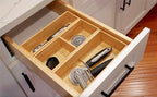 Umilife Drawer Organizer Storage Boxes, 2.5" High Bamboo Drawer Dividers, 3 Rearrangeable Bins for Kitchen, Office Desktop, Clothing, Makeup, vanity, Jewelry - size: 12 x 10 x 2.5" (3 Boxes)