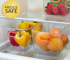 Set of 6 Clear Plastic Storage Bins With Handles, Containers To Organize Pantry, Fridge, Cabinet, Kitchen, Countertop, Closet, Cupboard, Home Organization and Storage - style: 6 pack