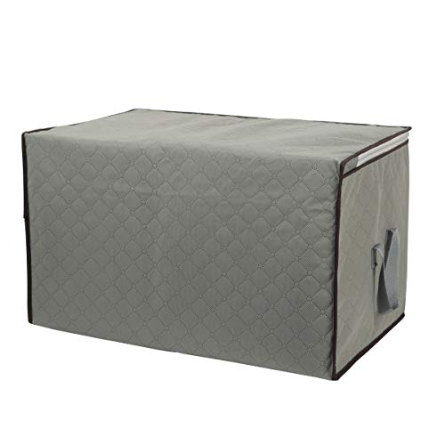 2 Pack Foldable Large Storage Bags 28 x 20 x 12 (L x W x H) inch for Comforter Quilt Blanket Clothes with Clear Window & Handles - Easy to Fit King Size Comforter Set - Closet Under Bed Organizer - size: Extra Large (Horizontal), style: Set of 2