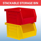 Akro-Mils 30210 AkroBins Plastic Storage Bins, Space-Saving Stackable Bins for Garage, Pantry, Craft Organization, 5" x 4" x 3", Black, 24-Pack - color: Black