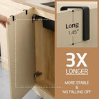 KES Over The Door Towel Rack, Over Cabinet Towel Bar Kitchen Bathroom Towel Holder Storage Dish Towel Holder, Over Cabinet Cupboard Door Towel Bar, Matte Black 2 Pack, KTH500S26-BK-P2 - color: Matte Black