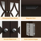 RoyalCraft Bathroom Medicine Cabinet Wall Mounted, Over the Toilet Storage Cabinet with Towel Rack and Adjustable Shelf, Large Bathroom Towel Cabinet Wall Mount 22x25 inch (Brown) - color: Brown