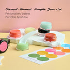50 Pack 3 Gram Sample Containers with Lids, Small Plastic Cosmetic Jars, Makeup Travel Container Jar for Cream, Bead, Eye Shadow, Jewelry, Lotions, Powders, Glitters Lip Gloss with Labels,Spatulas - color: Black Lid, size: 0.1 Ounce