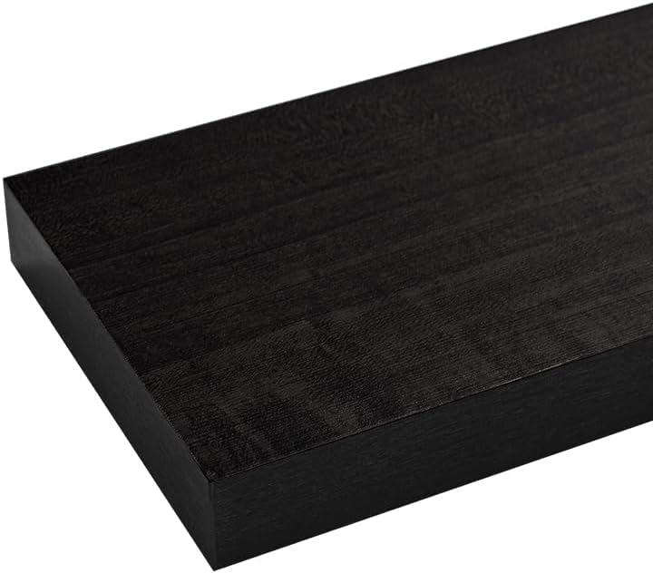 Floating Shelves Bathroom for Wall, Bathroom Shelves Over Toilet, Wall Shelves & Book Shelf, Hanging Shelf, Modern Wooden Wall-Mounted Small Floating Shelves, 12x7x1.5 in (Black, Set of 2) - color: Black, size: 12"(set of 2)