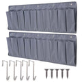 2 Pcs RV Shoe Pockets 10 Pockets Heavy Hanging Bedside Storage Organizer Bedside Shoe Organizer with Sturdy Hooks Storage Pocket Hangs on bed for Shoes Toys and Tool Accessories