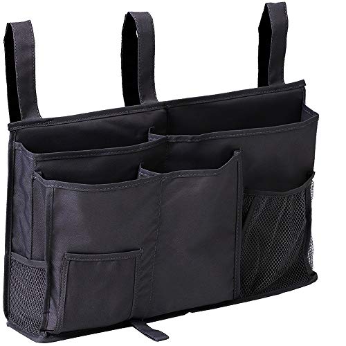 Sugaroom Organizer Caddy - Bedside, Bunk Bed, Hanging & Pocket Storage - Baby, Dorm, Hospital - Black - color: Black, size: Large