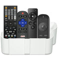 suptek Remote Control Holder Wall Mount，Hole-Free TV Remote Holder for 3 or 4 Remotes, White, Quantity 2, (S4W2) - color: White-2 Pack