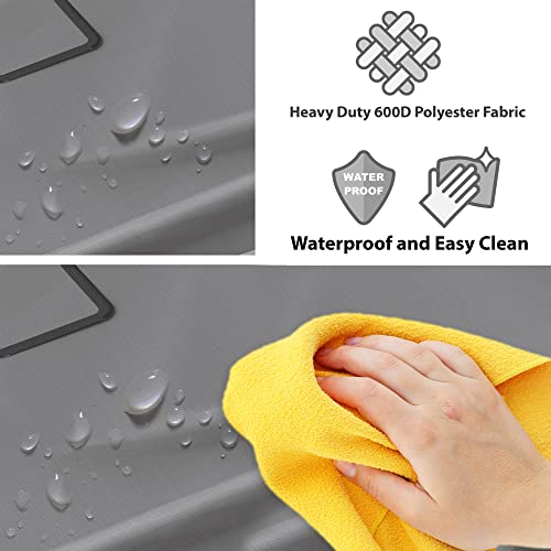 Simple Houseware Heavy Duty 3-Bag Laundry Sorter Rolling Cart, Dark Grey – Durable Triple Laundry Hamper with Removable Bags and Lockable Wheels for Efficient Laundry Organization - color: Dark Grey