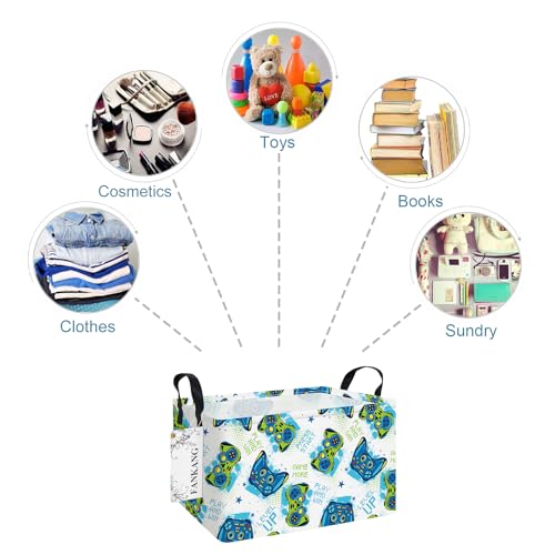 FANKANG Storage Bins,Nursery Hamper Canvas Laundry Basket Foldable with Waterproof PE Coating Storage Baskets for Boys and Girls, Office, Bedroom, Clothes,Toys(Rec-Game ） - color: Rec-Game