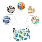 FANKANG Storage Bins,Nursery Hamper Canvas Laundry Basket Foldable with Waterproof PE Coating Storage Baskets for Boys and Girls, Office, Bedroom, Clothes,Toys(Rec-Game ） - color: Rec-Game