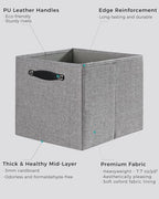 Foldable Fabric Storage Bins Cubes, 13x15x13 Inch Kallax Cubby Bins with Dual Handles, Dim Gray, 4 Pack - color: Dim Gray, size: KALLAX - 4 Pack