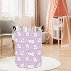FANKANG Storage Basket, Nursery Hamper Canvas Laundry Basket Foldable with Waterproof PE Coating Large Storage Baskets for Kids Boys and Girls, Office, Bedroom, Clothes,Toys(Cat) - color: Cat