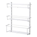 ClosetMaid Adjustable 3 Shelf Spice Rack Organizer Kitchen Pantry Storage for Cabinet Door or Wall Mount with Metal Shelves, White (2 Pack)