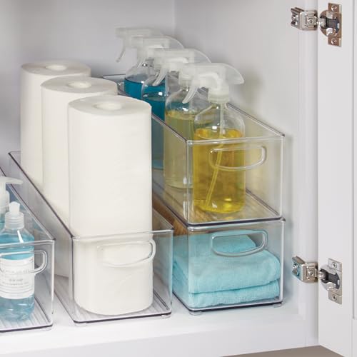 iDesign Plastic Stackable Pantry Bin for Kitchen Cabinets or Fridge, Set of 2, Clear, Made in USA - style: Pack of 2