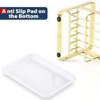 HULISEN Kitchen Sink Sponge Holder, 304 Stainless Steel Kitchen Soap Dispenser Organizer, Countertop Drainer with Removable Tray, not Including Dispenser and Brush, Gold - color: Gold, size: Medium
